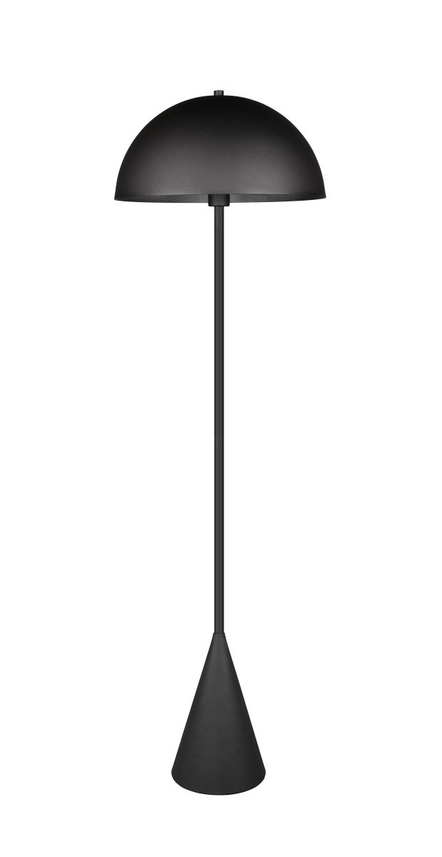 Alfie Svart gulvlampe Fra Trio Lighting - Takket v&aelig;re den minimalistiske designen og den matte svarte overflaten smelter Alfie enkelt inn i en rekke interi&oslash;rstiler samtidig som den blir et dekorativt lysobjekt i seg selv.