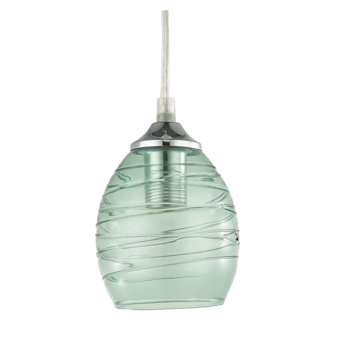 Tellus Ø10 Grønn vinduslampe Fra Oriva - Den mykt formede glasslampen i en vakker mintgr&oslash;nn nyanse sprer et behagelig lys og skaper en harmonisk atmosf&aelig;re.