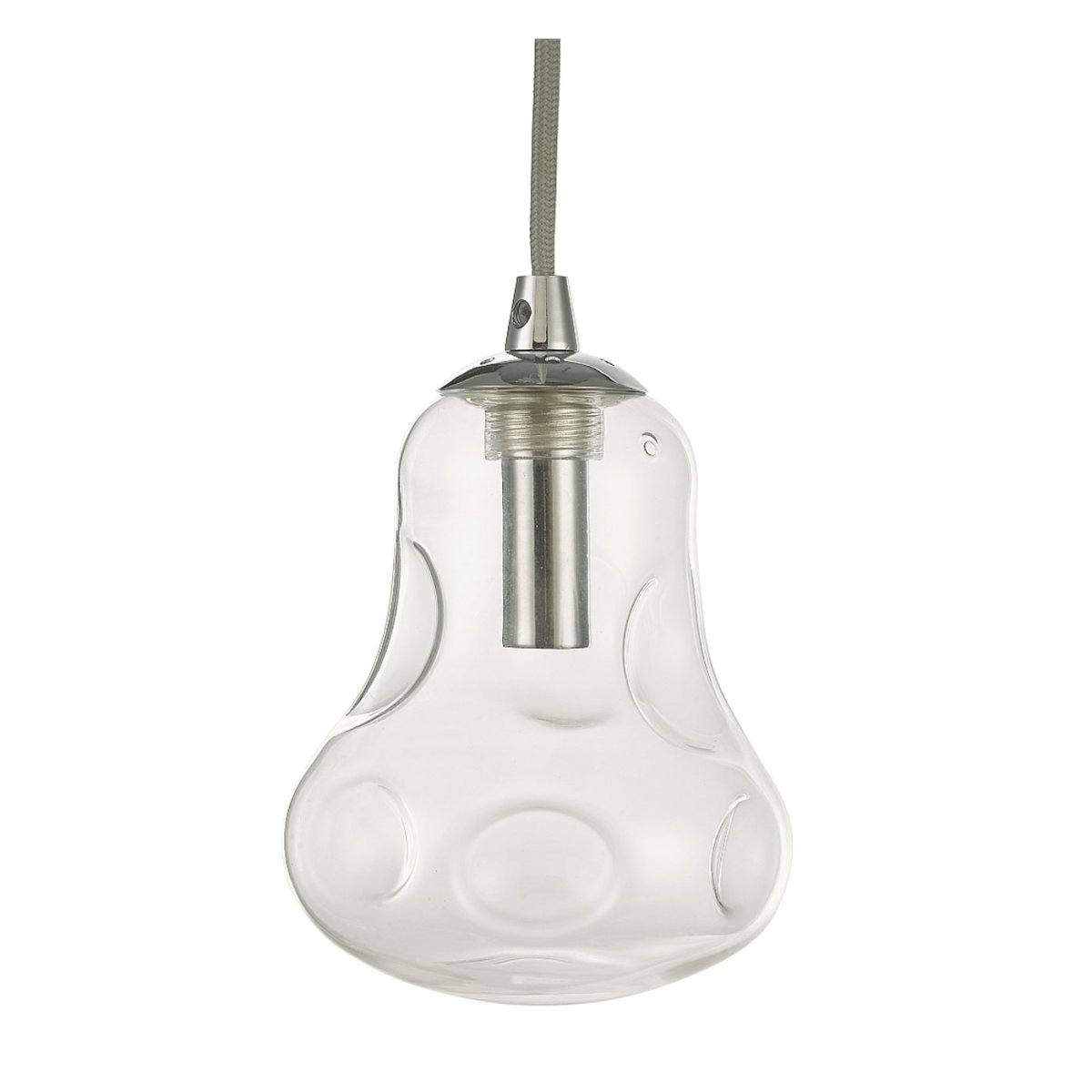 Junis Ø10 Klar vinduslampe Fra Oriva - Med sin klare nyanse og elegante s&oslash;lvdetaljer skaper den et atmosf&aelig;risk lys som gir et luksuri&oslash;st preg til ethvert rom.