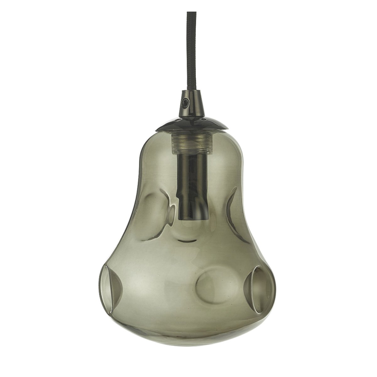 Junis Ø10 Røykfarget vinduslampe Fra Oriva - Med sin r&oslash;ykfargede nyanse og elegante sorte detaljer, skaper den et atmosf&aelig;risk lys som gir et luksuri&oslash;st preg til ethvert rom.