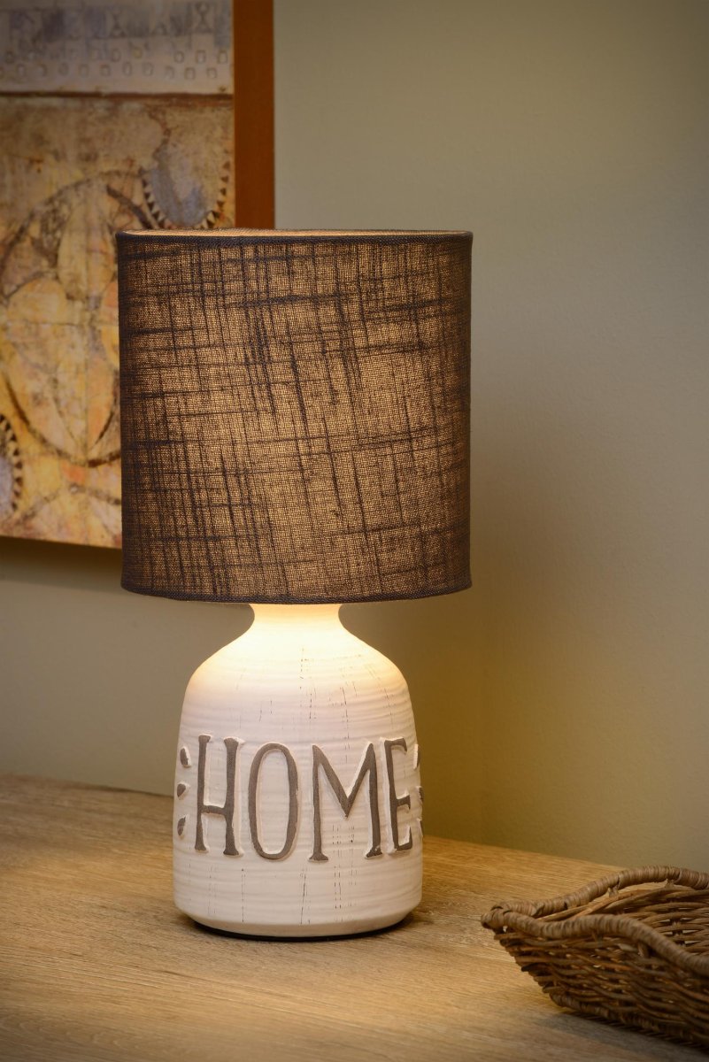 Cosby 32cm Hvit bordlampe Fra Lucide - Cosby garanterer en varm atmosfære og forvandler stuen din til en stilig oase.