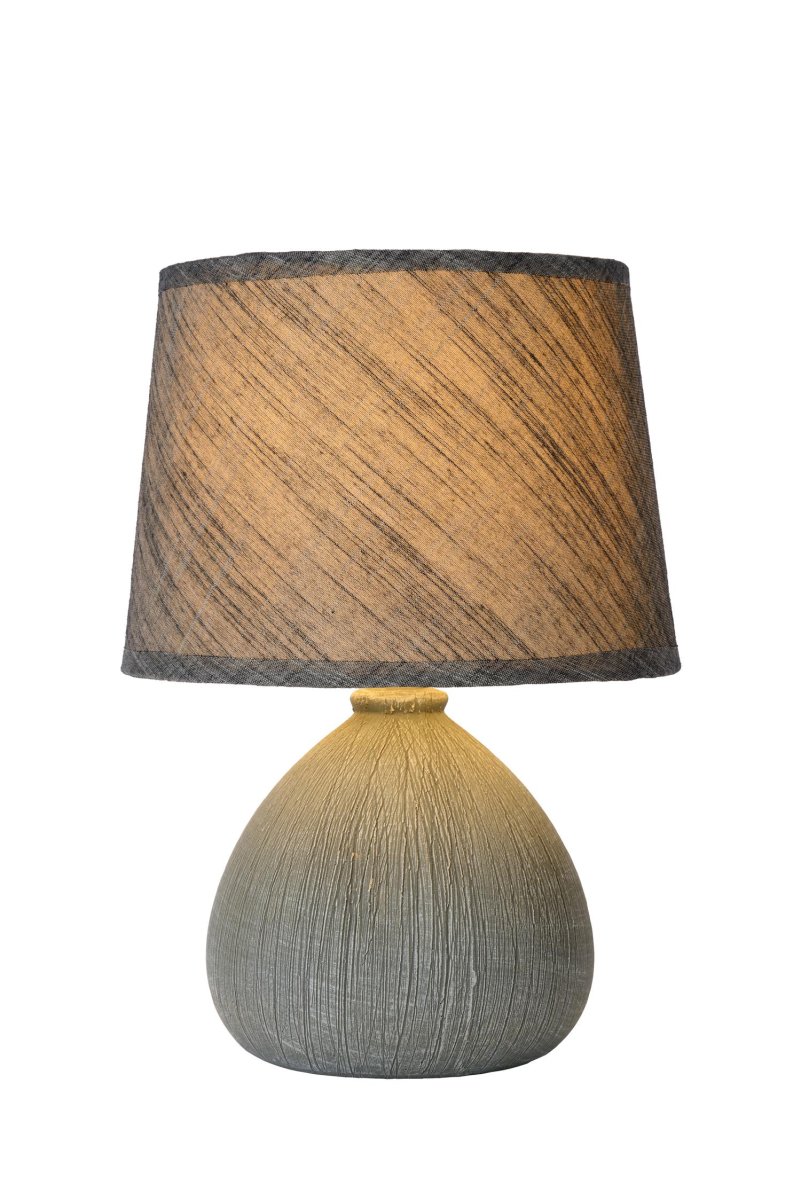 Ramzi 26cm Grå bordlampe Fra Lucide - Du kan enkelt treffe&aring; på og ved Ramzi med en effektbryter på; ledningen.