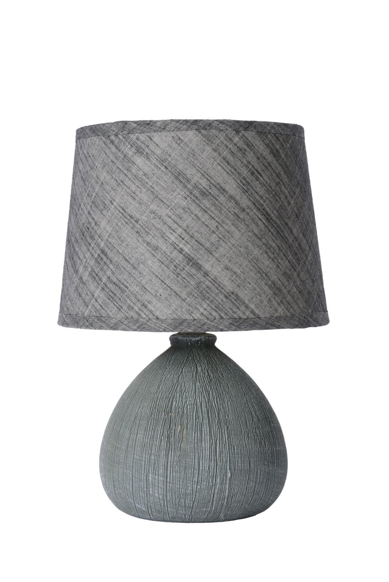 Ramzi 26cm Grå bordlampe Fra Lucide - Du kan enkelt treffe&aring; på og ved Ramzi med en effektbryter på; ledningen.