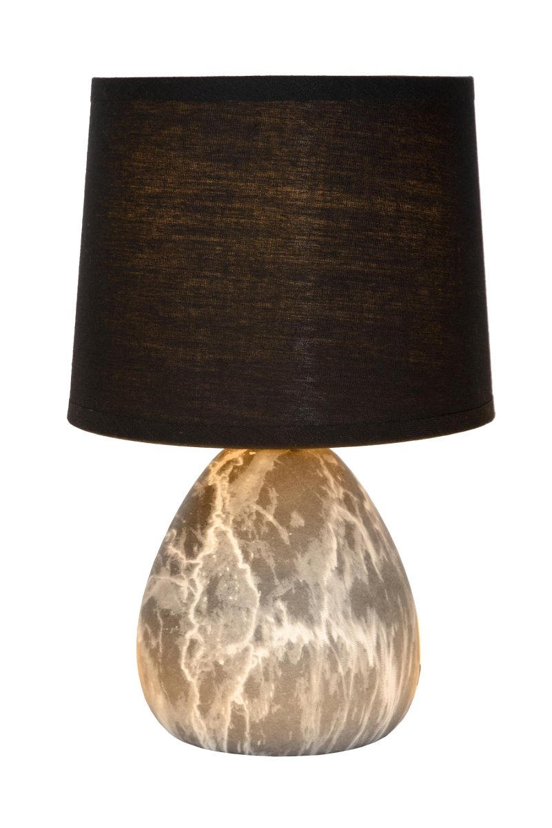 Marmo 25cm Svart bordlampe Fra Lucide - Til tross for sin beskjedne størrelse p&aring; 26 cm i høyden og en bredde på 16 cm gir Marmo en følelse av storhet til hjemmet ditt.