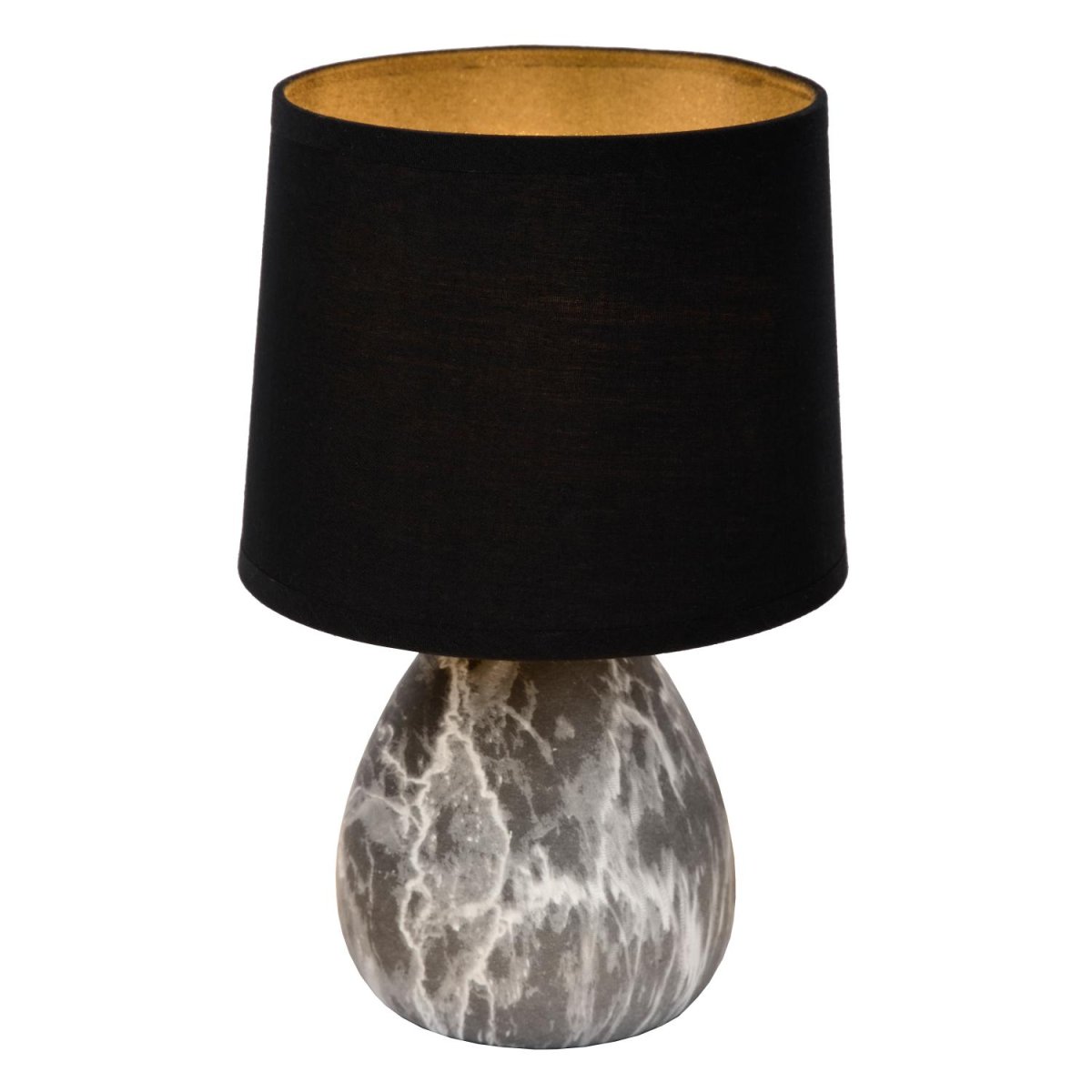 Marmo 25cm Svart bordlampe Fra Lucide - Til tross for sin beskjedne størrelse p&aring; 26 cm i høyden og en bredde på 16 cm gir Marmo en følelse av storhet til hjemmet ditt.