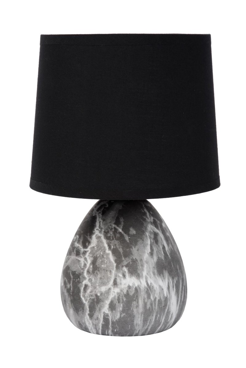 Marmo 25cm Svart bordlampe Fra Lucide - Til tross for sin beskjedne størrelse p&aring; 26 cm i høyden og en bredde på 16 cm gir Marmo en følelse av storhet til hjemmet ditt.