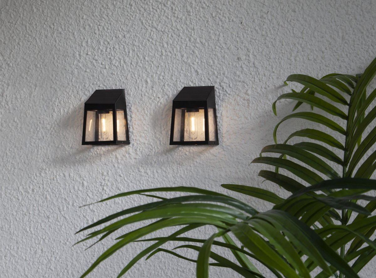Filament 2-p Svart solcellelampe Fra Star Trading - 