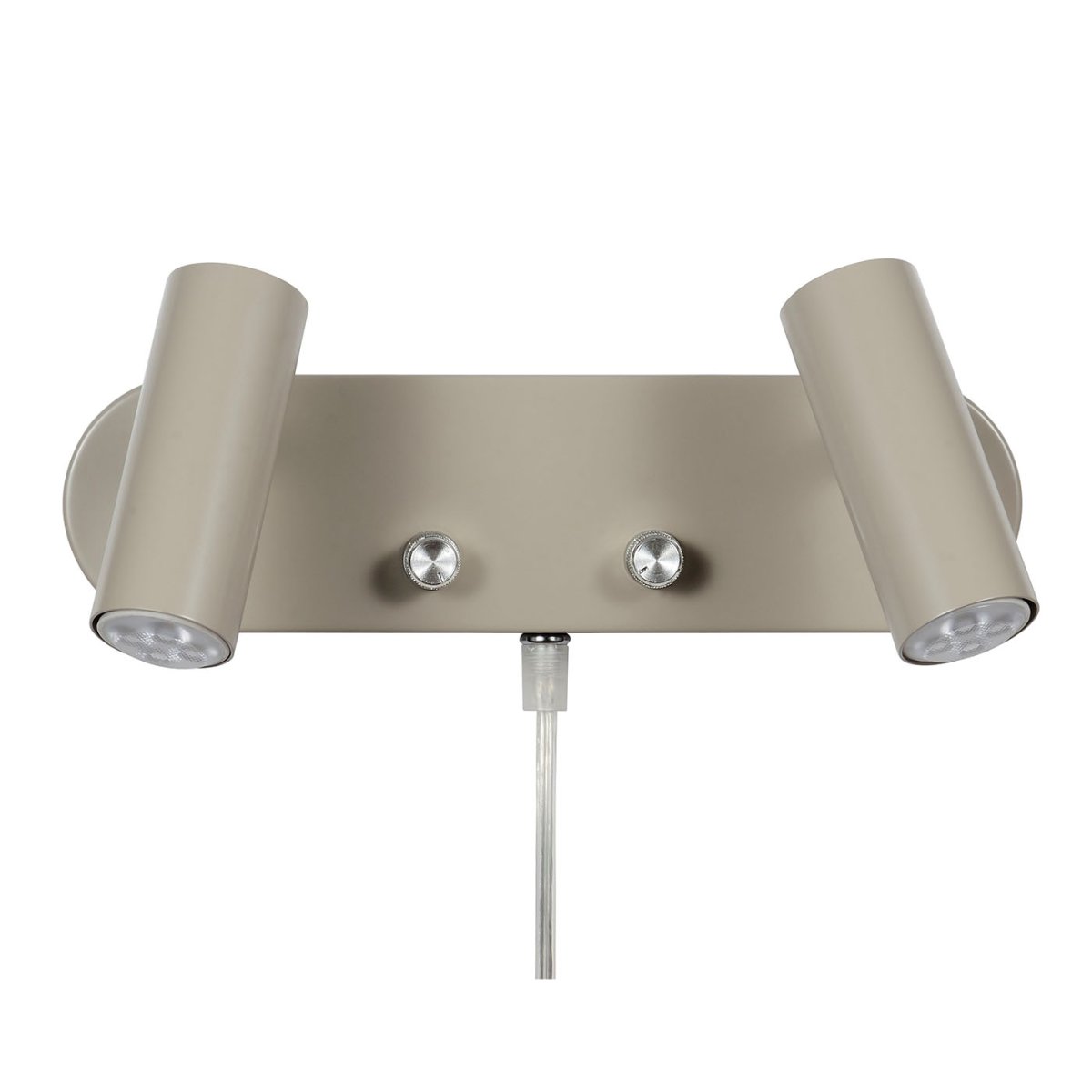 Mini II Nougat leselampe Fra Oriva - Mini II vegglampe i nougatfarget metall med kromdetaljer er en praktisk og stilig belysningsl&oslash;sning.