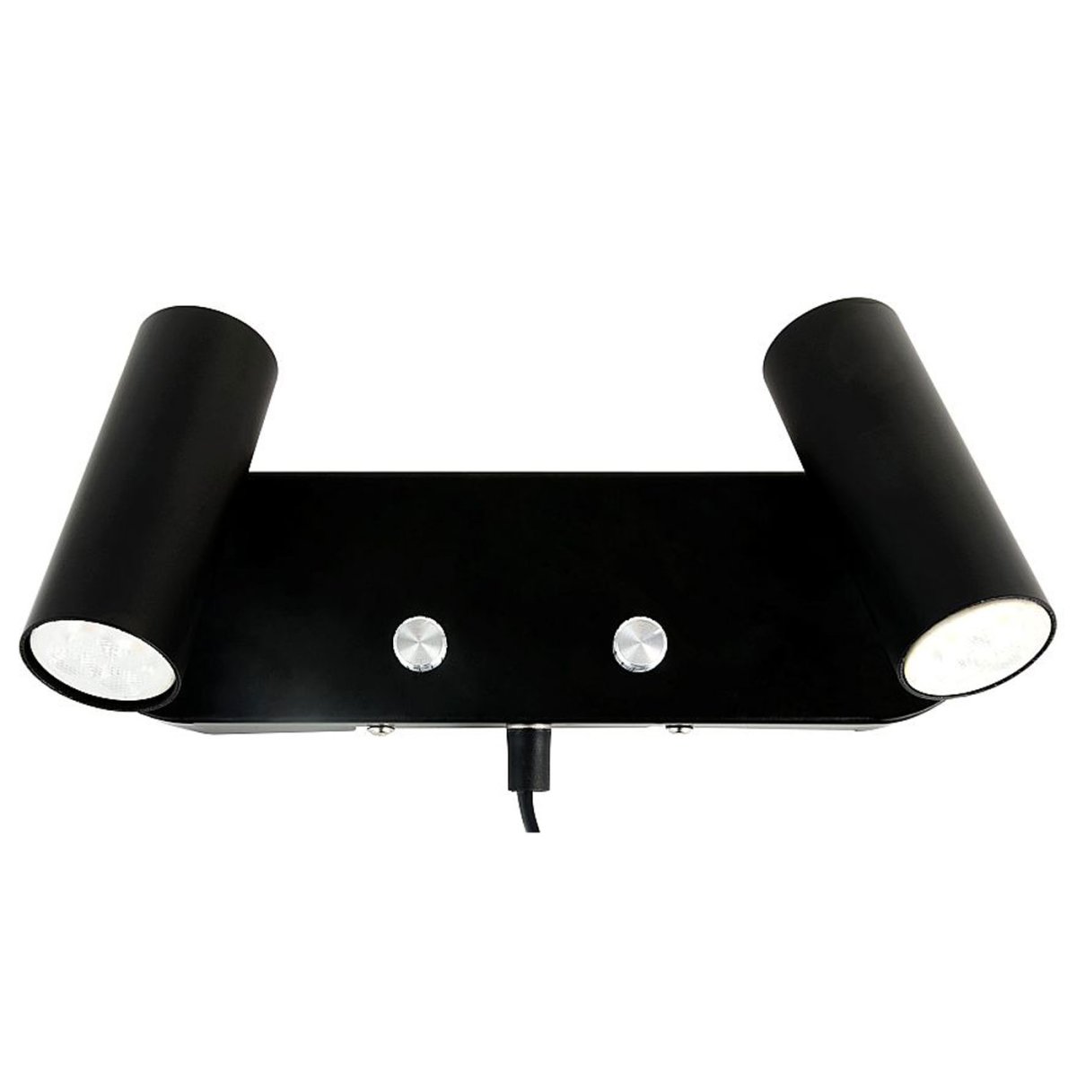 Mini II Svart leselampe Fra Oriva - Mini II vegglampe i sort metall med kromdetaljer er en praktisk og stilig belysningsl&oslash;sning.