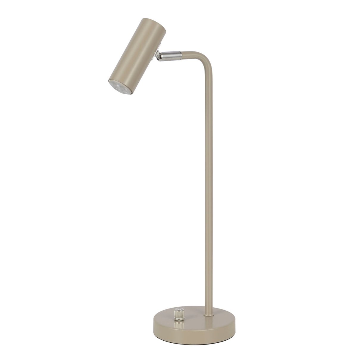 Mini 43cm Nougat skrivebordslampe Fra Oriva - Den bevegelige spotlighten gj&oslash;r den ideell for skrivebord eller nattbord der det er behov for justerbar belysning.