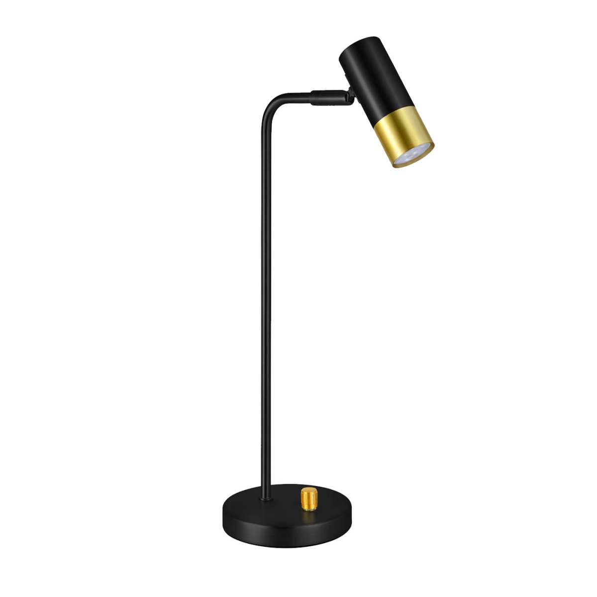 Mini 43cm Svart messing skrivebordslampe Fra Oriva - Bordlampe Mini i sort metall med gulldetaljer er en stilig og praktisk lampe.