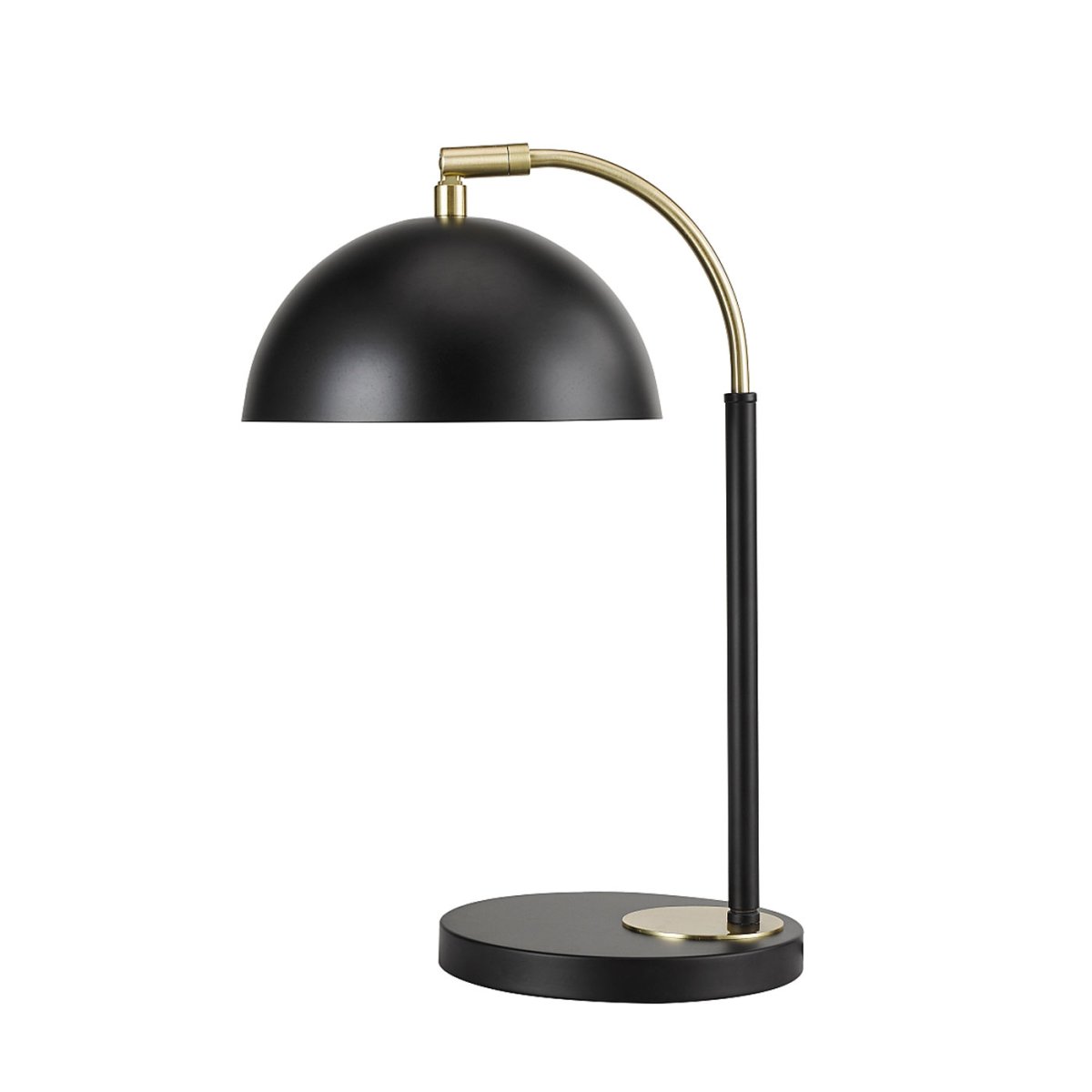 Zoom bilde av Milano 40cm Svart bordlampe Fra Oriva - Milano bordlampe er laget av metall i en elegant svart farge med gulldetaljer.