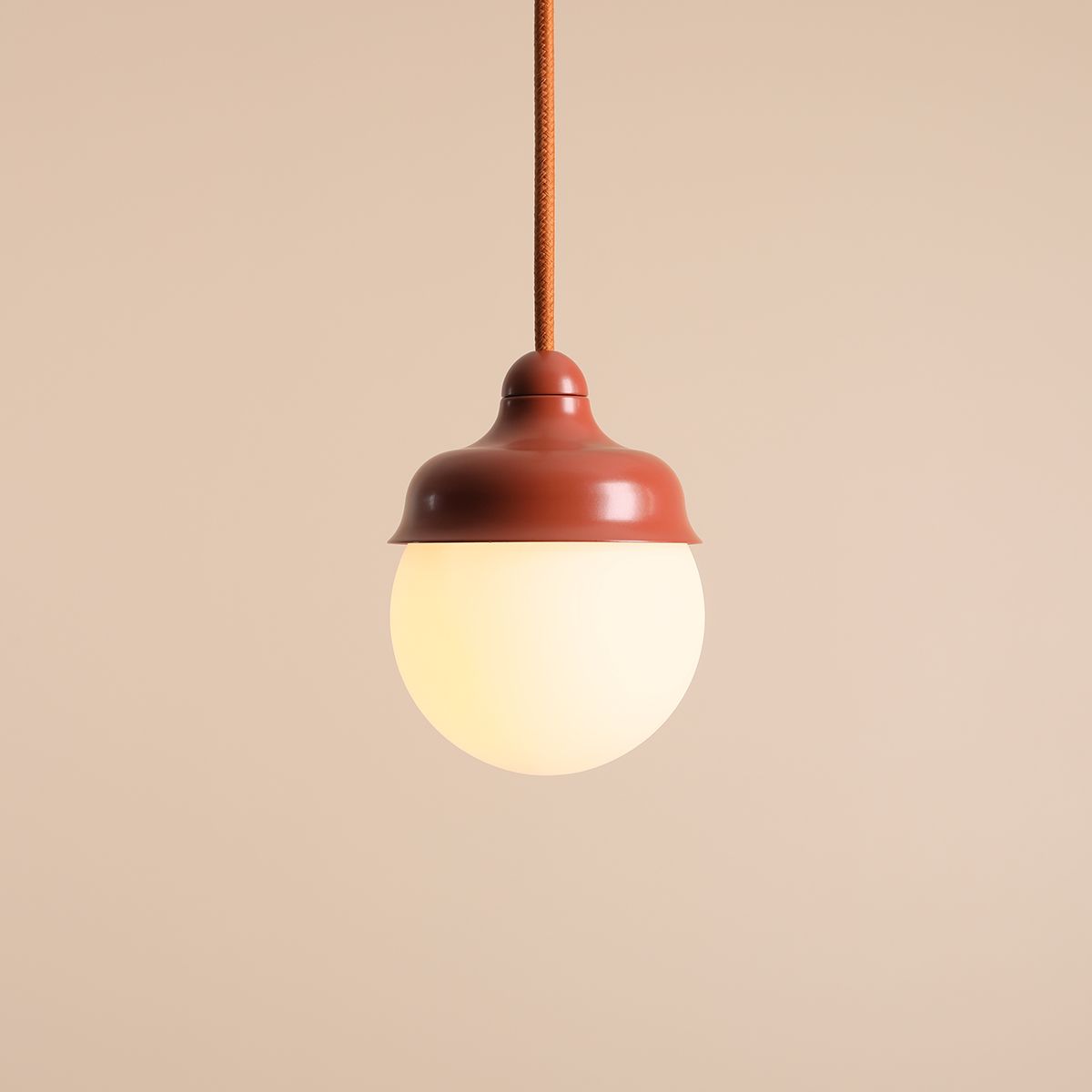 Wave Ø17 Oransje Taklampe Fra Artera - Wave er et moderne anheng med retrodesign laget av metall og opalt glass.