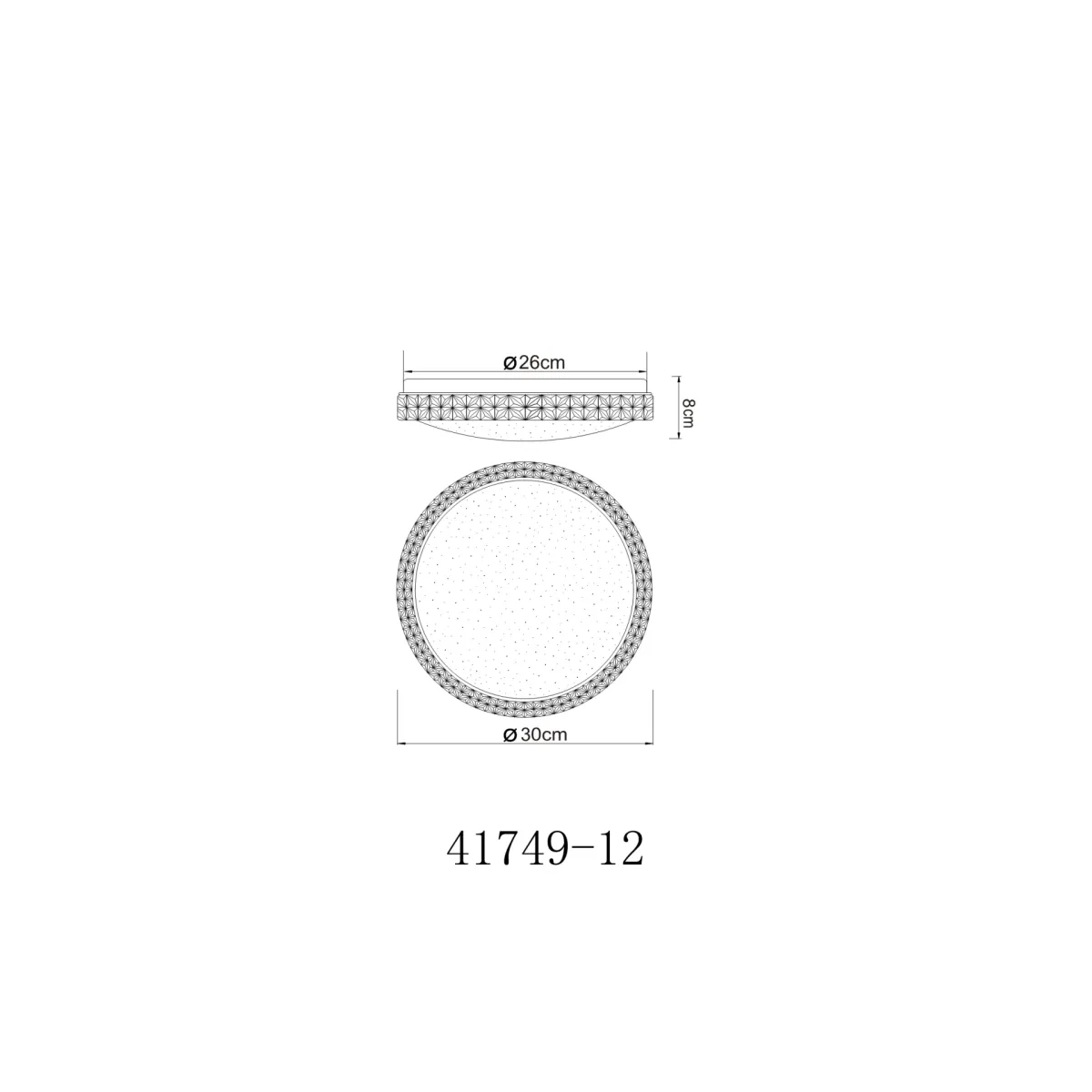 Ovi Ø30 Hvit plafond Fra Globo Lighting - Kombinationen av vit metall, glittrande dekordetaljer och klara plastkristaller g&ouml;r den till en riktig blickf&aring;ngare.