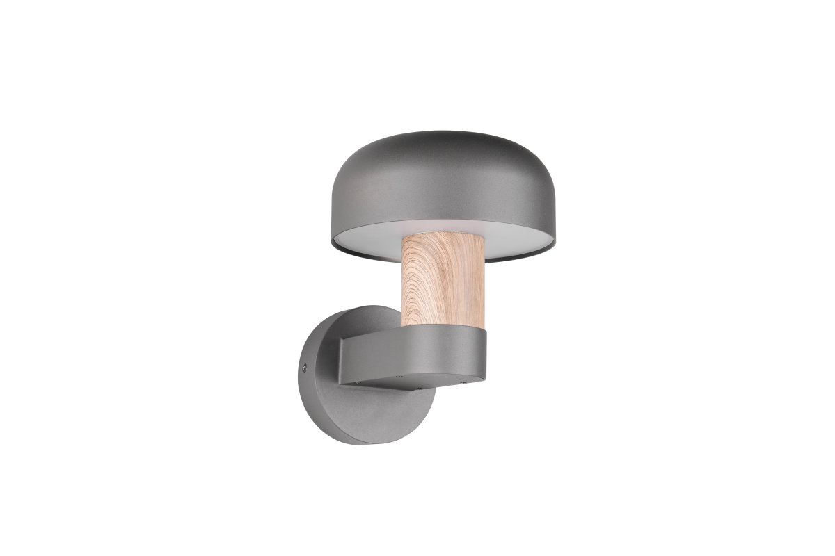 Fraser 24cm Imitasjon av tre utendørslampe Fra Trio Lighting - Fraser er laget av støpt aluminium og kombinerer moderne minimalisme med naturlige detaljer.