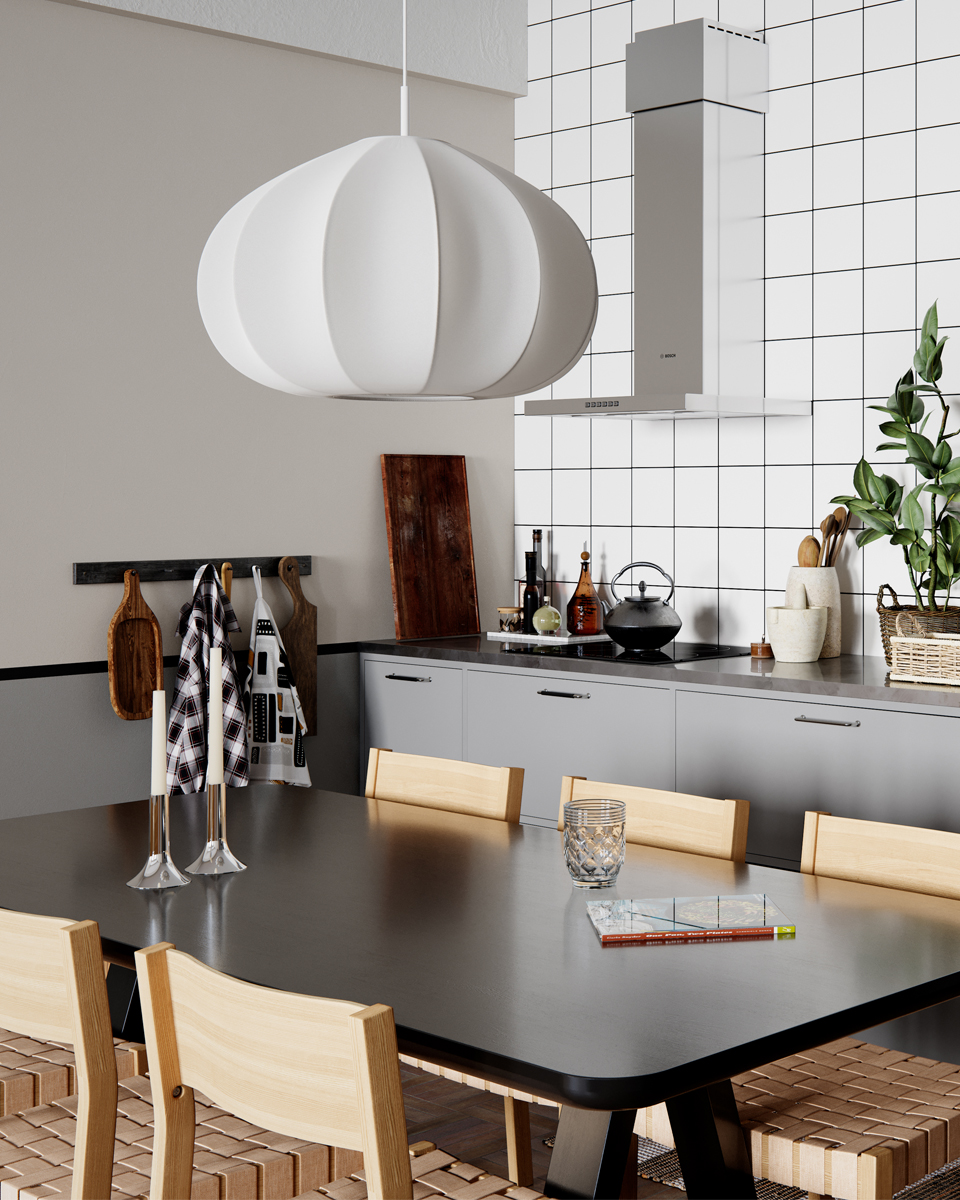 Ebba Ø60 Hvit Taklampe Fra By Rydéns - Opphenget er laget av matt hvitt metall og kompletteres av en hvit tekstilkabel, som bidrar til lampens elegante utseende.