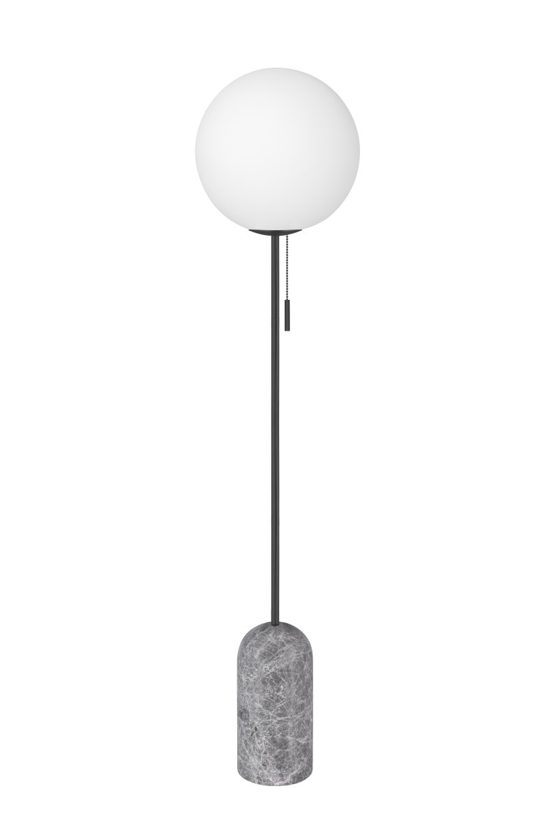 Torrano Grå marmor gulvlampe Fra Globen Lighting - Det kan være fargevariasjoner i lampebasen da den er laget av stein, som er et naturlig materiale, hver lampe er unik.