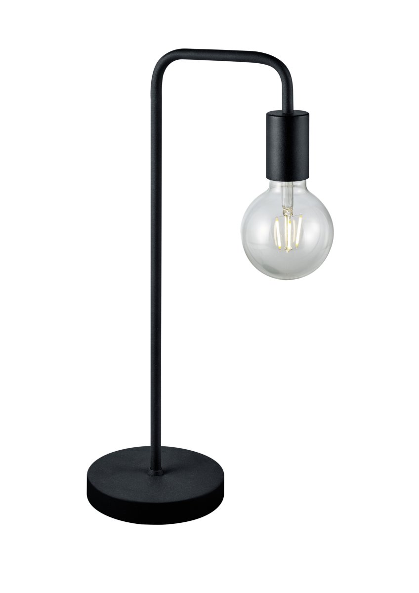 Diallo 50cm Svart bordlampe Fra Trio Lighting - Den sorte bordlampen er perfekt for hyller, skuffer, hyller bord eller som et nødvendig lyspunkt på arbeidsplassen.