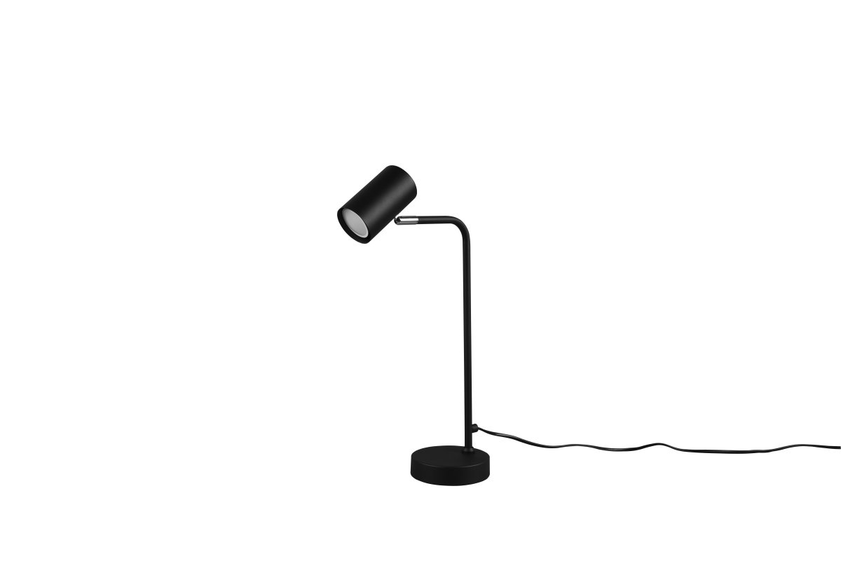 Marley 45cm Svart skrivebordslampe Fra Trio Lighting - Lampehodet er justerbart og kan rettes både opp og ned, noe som gjør det perfekt som leselampe på; skrivebordet eller som aksentbelysning på en byr&aring;.