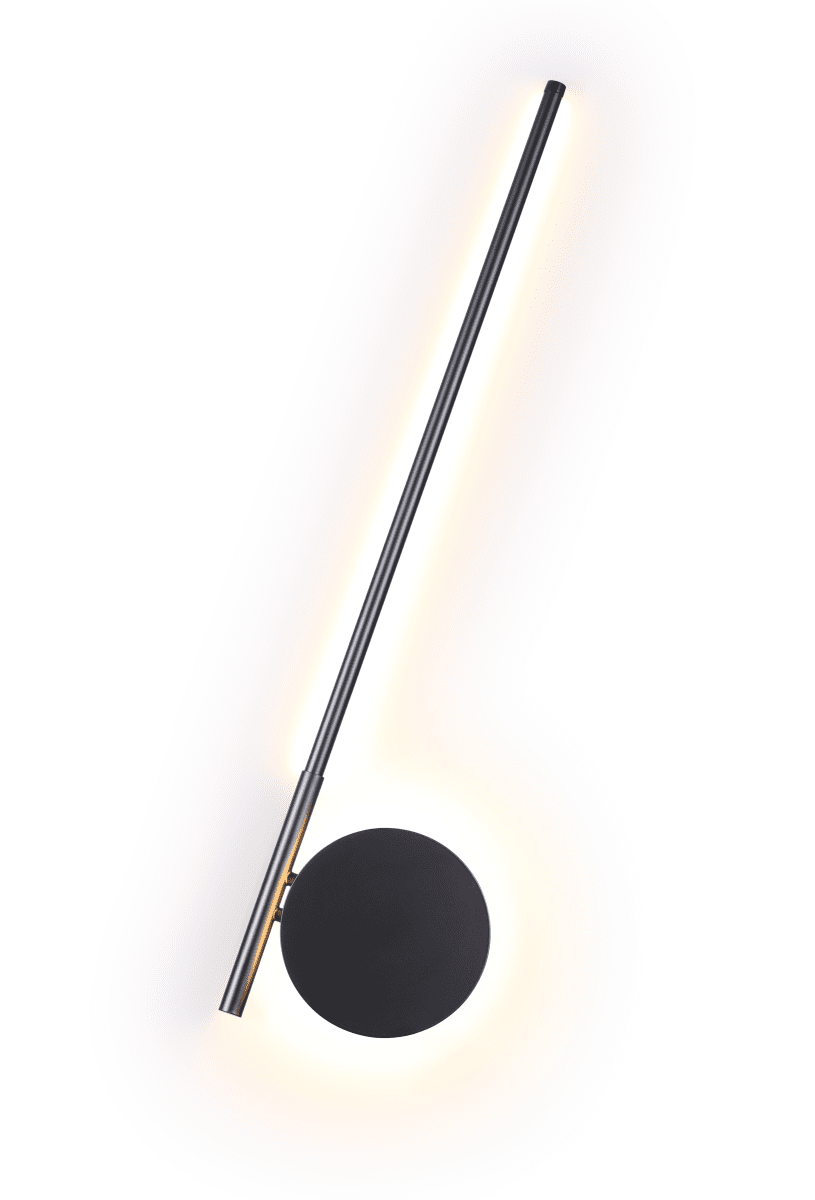 Pesaro LED 80cm Svart vegglampe Fra Lampan - Med sitt unike og stilige design fungerer Pesaro LED ikke bare som en belysningsl&oslash;sning, men ogs&aring; som et kunstverk i seg selv.