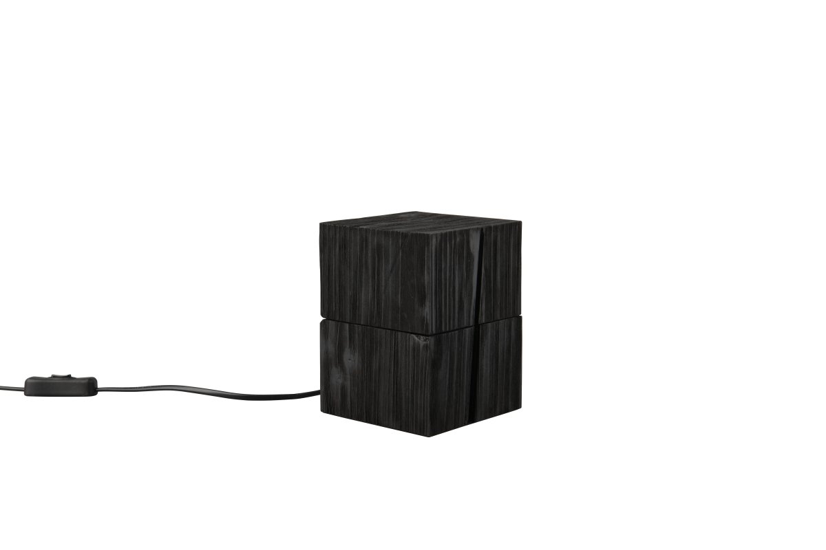 Treasure 16cm Svart bordlampe Fra Trio Lighting - En dørkontakt betyr at lampen tennes automatisk når lokket åpnes og forblir på så lenge lokket er åpent.