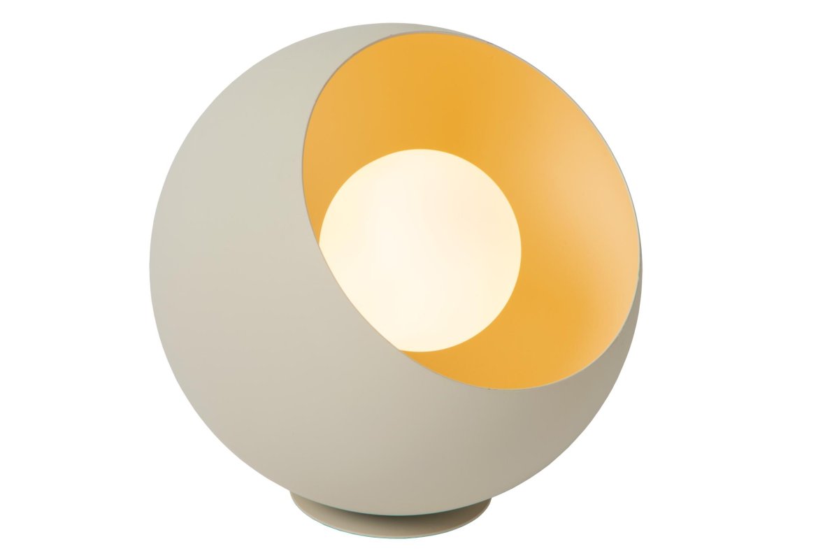 Doredos 20cm Krem bordlampe Fra Lucide - Denne sf&aelig;riske bordlampen er laget av st&aring;l av h&oslash;y kvalitet og fungerer best med en opal lyskilde som avgir en varm hvit gl&oslash;d, som f&aring;r Doredos til &aring; skinne p&aring; sitt sterkeste.