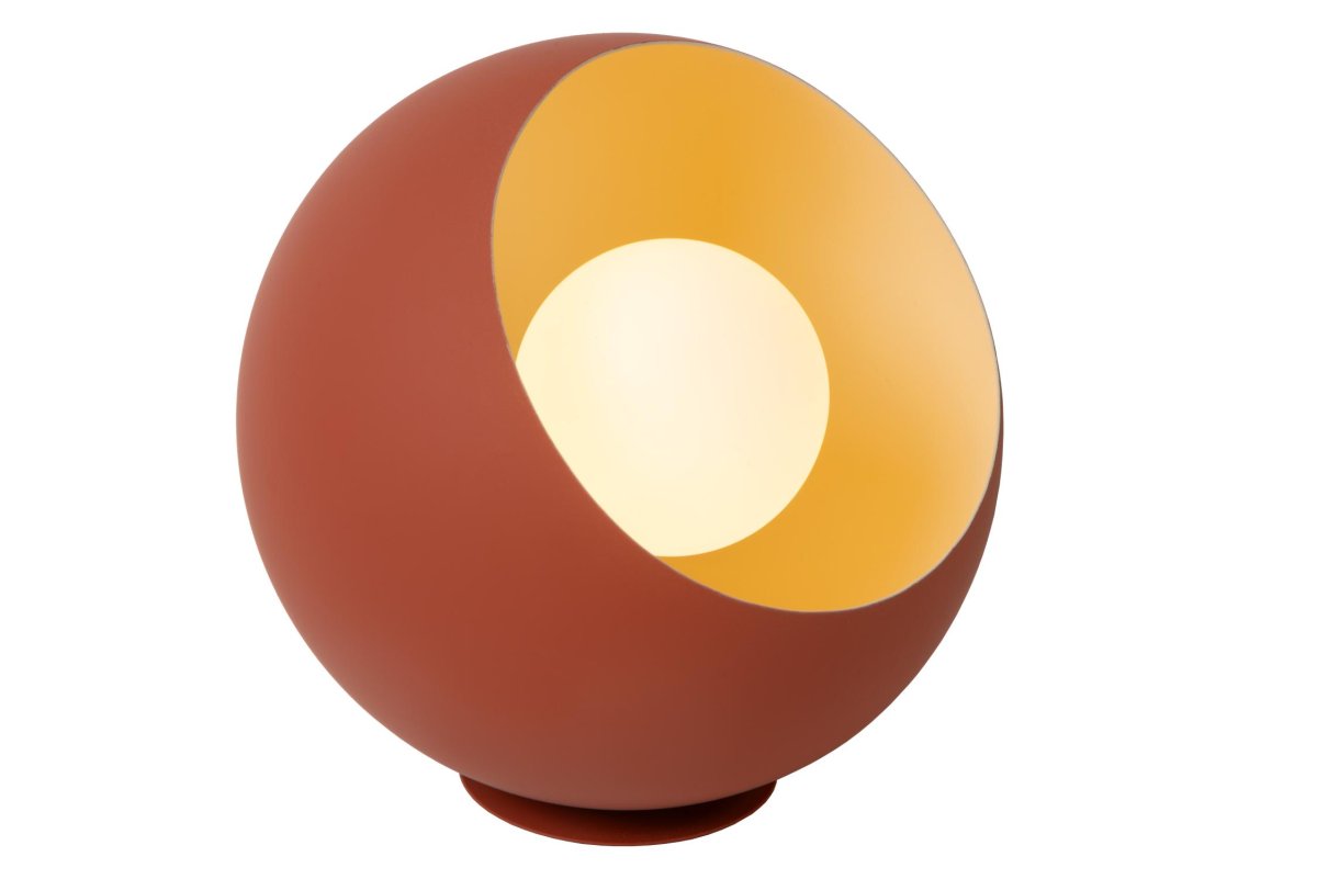 Doredos 20cm Terrakotta bordlampe Fra Lucide - Denne sf&aelig;riske bordlampen er laget av st&aring;l av h&oslash;y kvalitet og fungerer best med en opal lyskilde som avgir en varm hvit gl&oslash;d, som f&aring;r Doredos til &aring; skinne p&aring; sitt sterkeste.