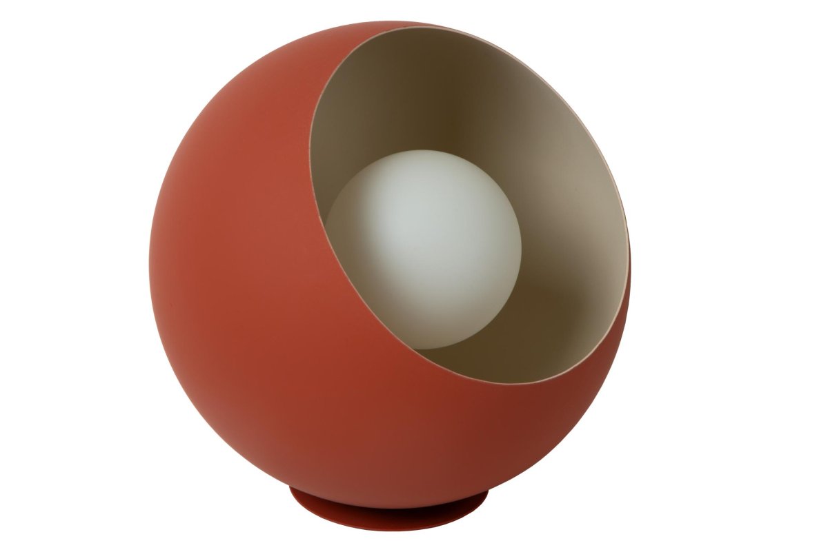 Doredos 20cm Terrakotta bordlampe Fra Lucide - Denne sf&aelig;riske bordlampen er laget av st&aring;l av h&oslash;y kvalitet og fungerer best med en opal lyskilde som avgir en varm hvit gl&oslash;d, som f&aring;r Doredos til &aring; skinne p&aring; sitt sterkeste.