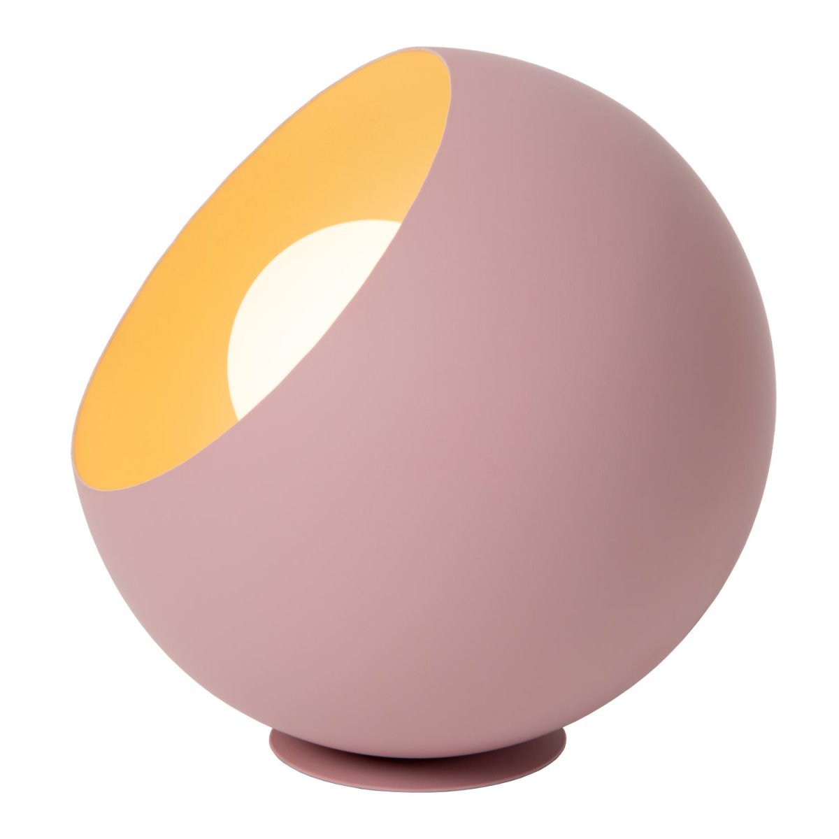 Doredos 20cm Rosa bordlampe Fra Lucide - Denne sfæriske bordlampen er laget av stål av høy kvalitet og fungerer best med en opal lyskilde som avgir en varm hvit glød, som får Doredos til å skinne på sitt sterkeste.