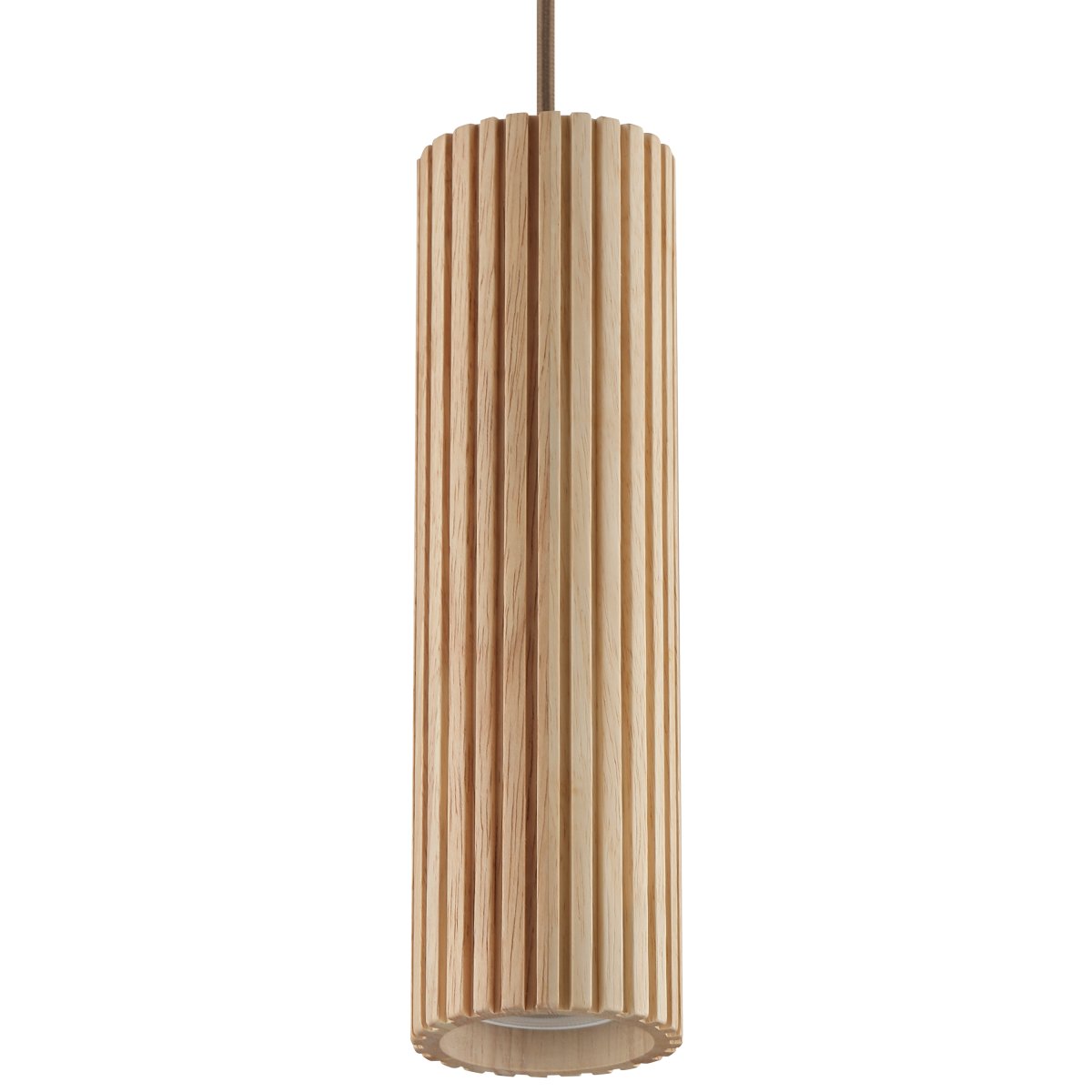 Lakewood Ø10 Tre Taklampe Fra Brilliant - Pendelen har en brun metalltakkopp og en matchende ledning som skaper en helhet.