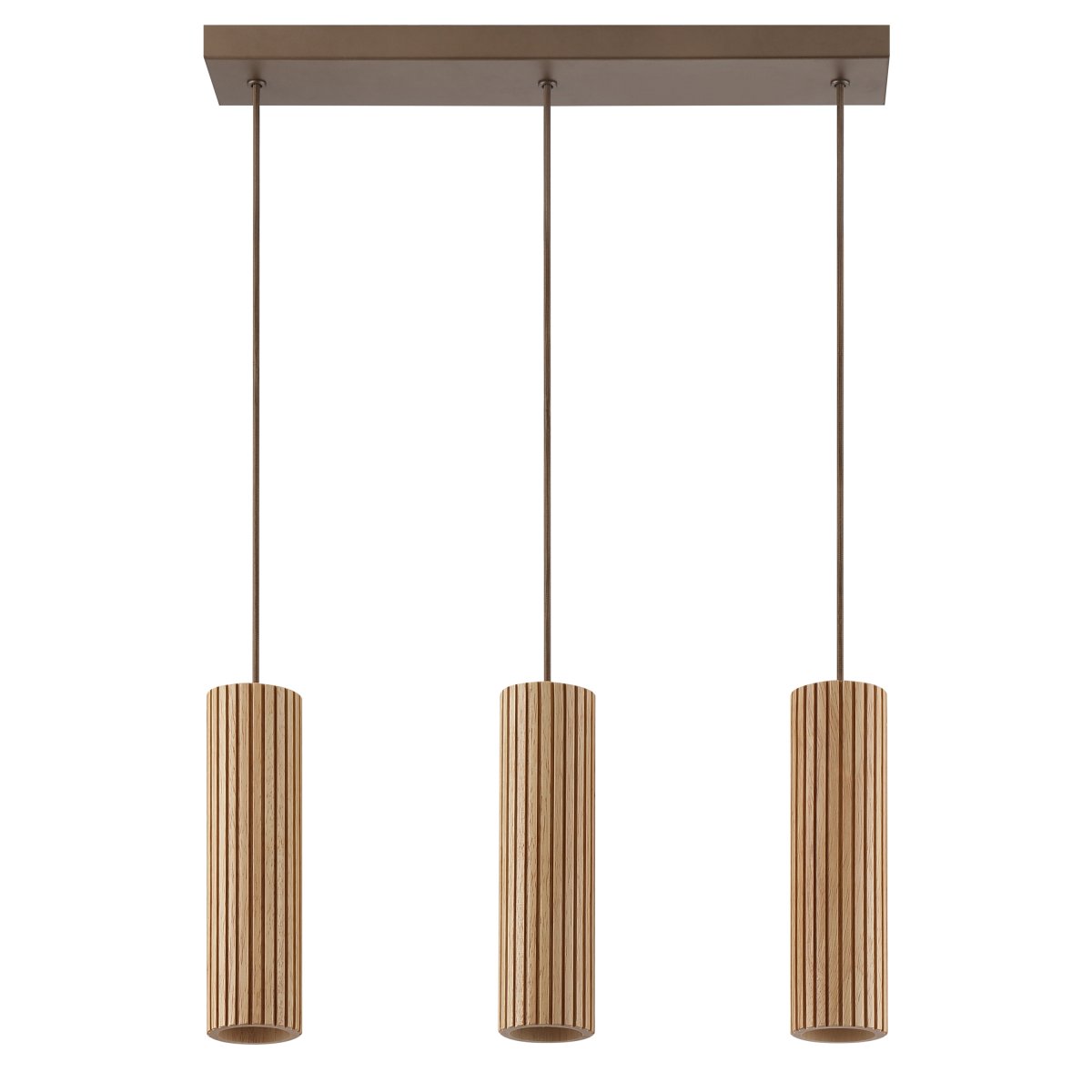 Lakewood 50cm Tre Taklampe Fra Brilliant - De tre pendellampene er plassert på rad, og høyden kan justeres under montering for å tilpasse seg rommet og ønsket plassering.