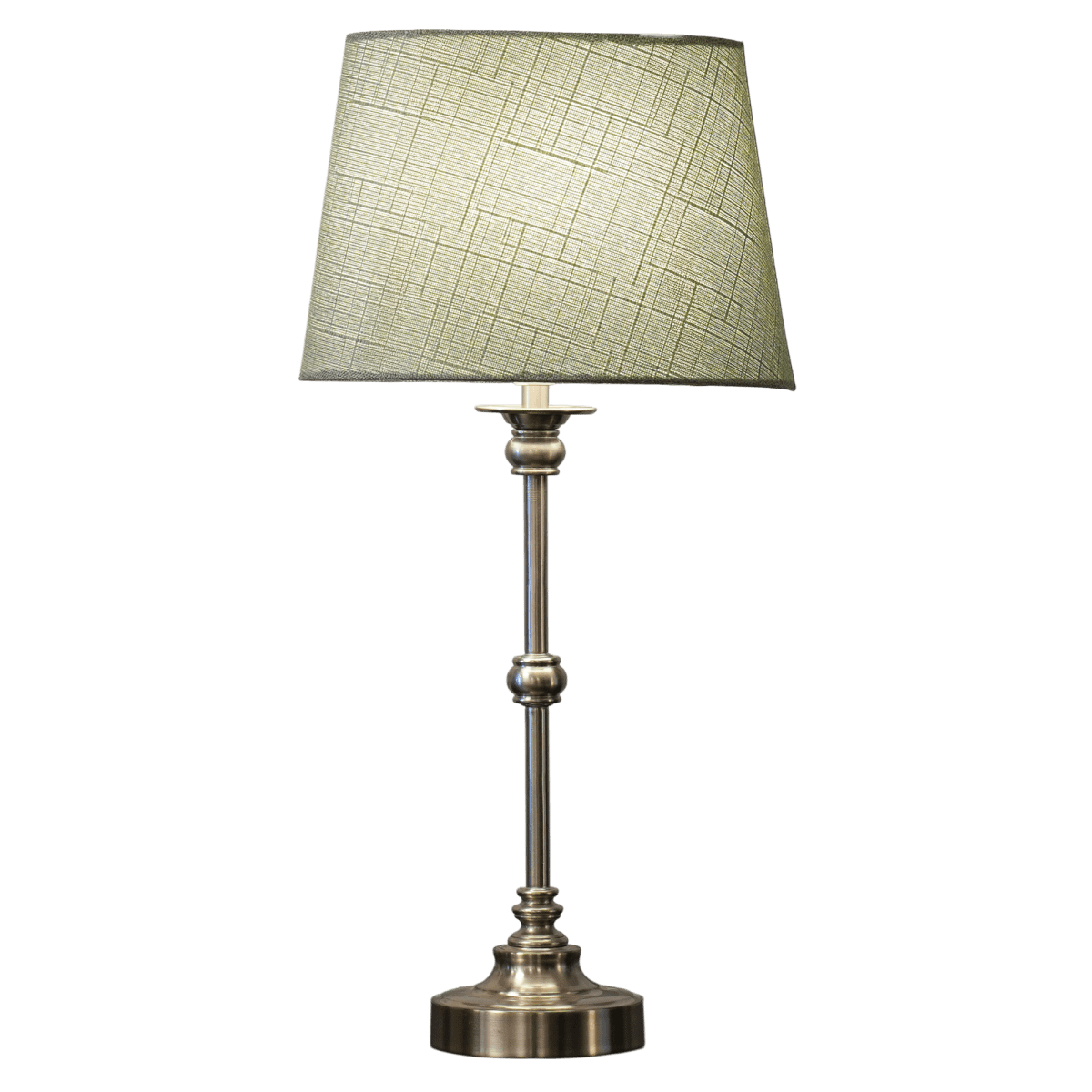 Axel Mini 50cm Sølv/grønn bordlampe Fra Lampan - Axel mini er en elegant bordlampe med et klassisk uttrykk og dekorative detaljer.