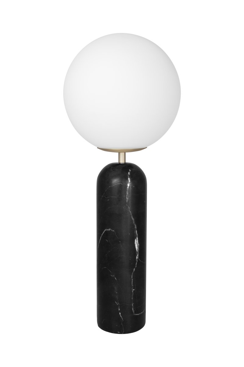 Torrano 53cm Svart marmor bordlampe Fra Globen Lighting - Stein er et naturlig materiale, fargen og nyansene på marmoreringen varierer og skaper et unikt mønster for hvert møbel.
