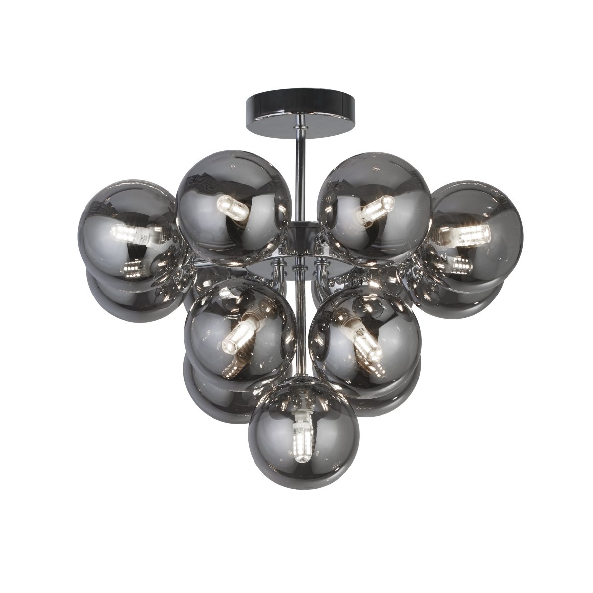 Berry Ø40 Røykfarget plafond Fra Searchlight - Dette minimalistiske anhenget er både stilig og moderne, og gir eleganse til ethvert rom i hjemmet ditt.