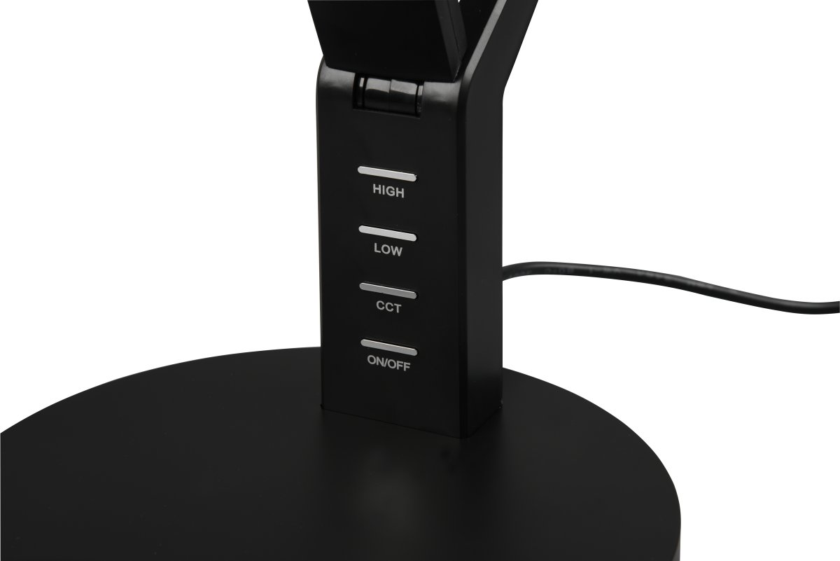 Ava 40cm Svart skrivebordslampe Fra Trio Lighting - AVA-bordlampen med sensordimmer tilbyr fleksibel justering av både lysstyrke og lysfarge, fra varmhvit til kaldhvit.