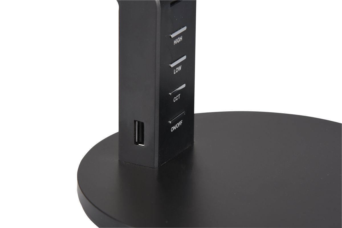 Ava 40cm Svart skrivebordslampe Fra Trio Lighting - AVA-bordlampen med sensordimmer tilbyr fleksibel justering av både lysstyrke og lysfarge, fra varmhvit til kaldhvit.