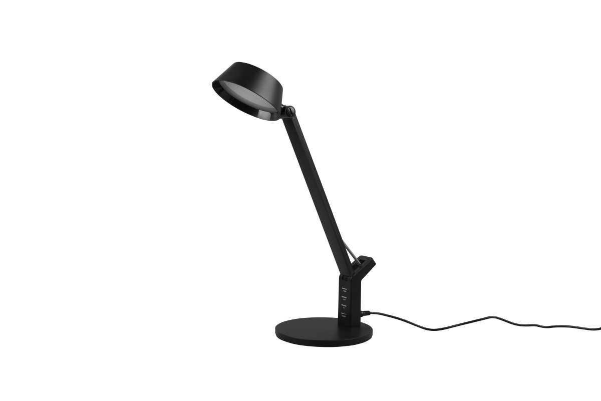 Ava 40cm Svart skrivebordslampe Fra Trio Lighting - AVA-bordlampen med sensordimmer tilbyr fleksibel justering av både lysstyrke og lysfarge, fra varmhvit til kaldhvit.