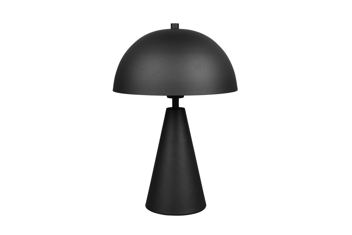Alfie 43cm Svart bordlampe Fra Trio Lighting - Med sin elegante soppform i høykvalitets metall og matt svart overflate gir den et subtilt, nedoverrettet lys som skaper behagelig, indirekte belysning.
