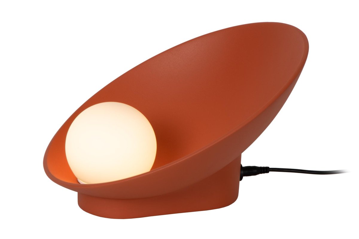 Raynell 15cm Terrakotta bordlampe Fra Lucide - Raynell ligner en unik perle som noen ganger finnes i &oslash;sters.