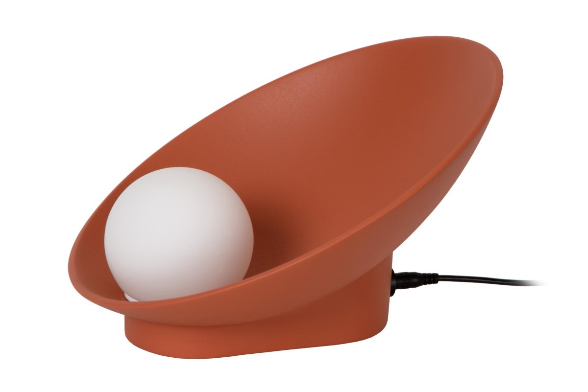 Raynell 15cm Terrakotta bordlampe Fra Lucide - Raynell ligner en unik perle som noen ganger finnes i &oslash;sters.