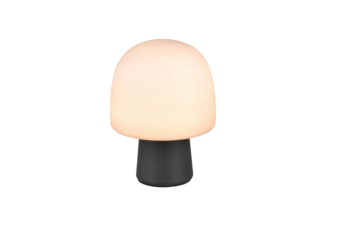 Steen 27cm Svart bordlampe Fra Trio Lighting - Den praktiske ledningsbryteren gjør den enkel å bruke, og den passer perfekt som en dekorativ lyskilde på; en byr&aring; eller skjenk.