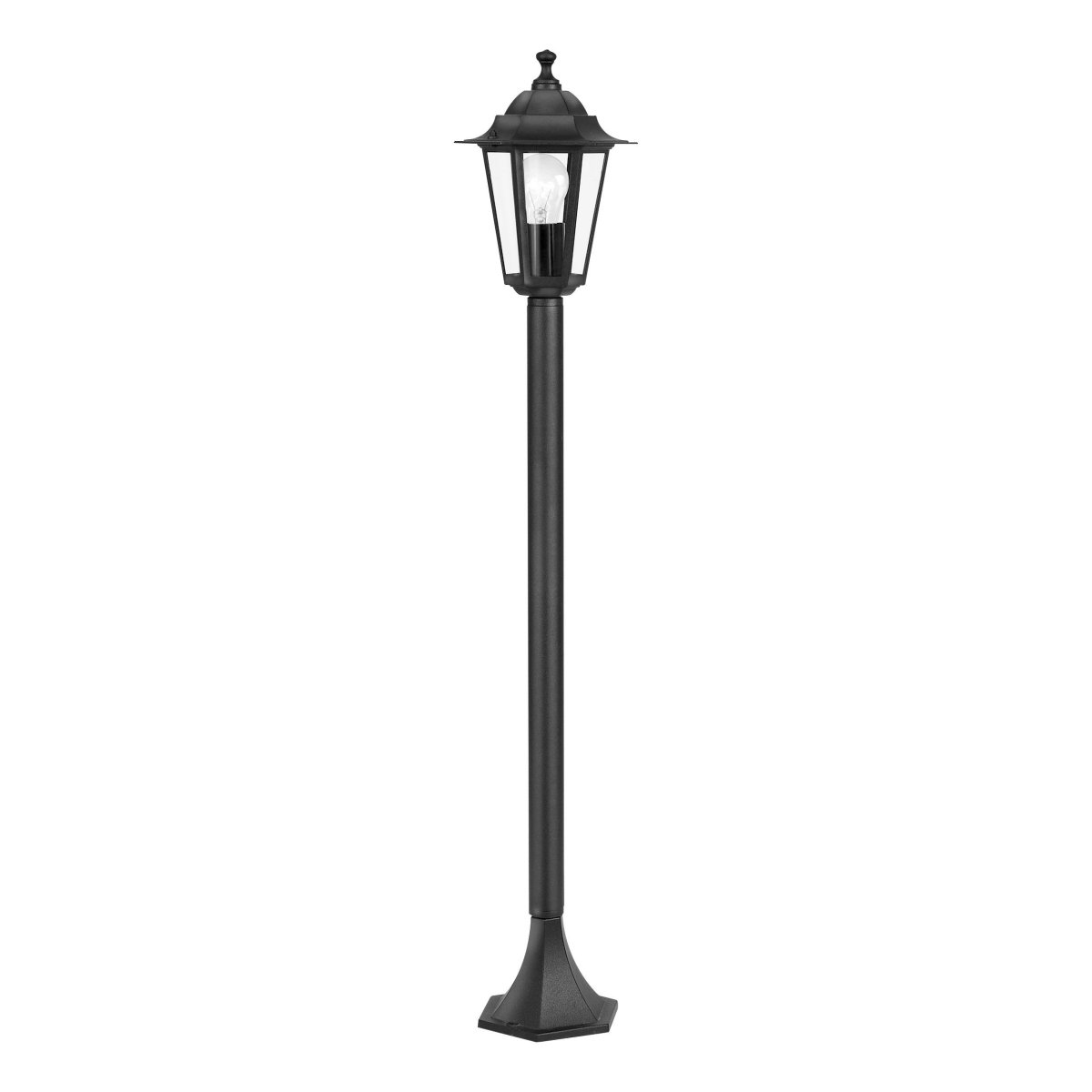 Laterna 100cm Svart pullerter Fra Eglo - Denne klassiske pullerten i svart aluminium kombinerer tidl&oslash;s design med funksjonell belysning.