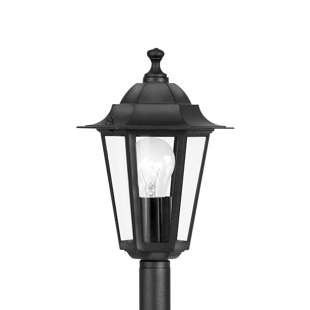 Laterna 100cm Svart pullerter Fra Eglo - Denne klassiske pullerten i svart aluminium kombinerer tidl&oslash;s design med funksjonell belysning.
