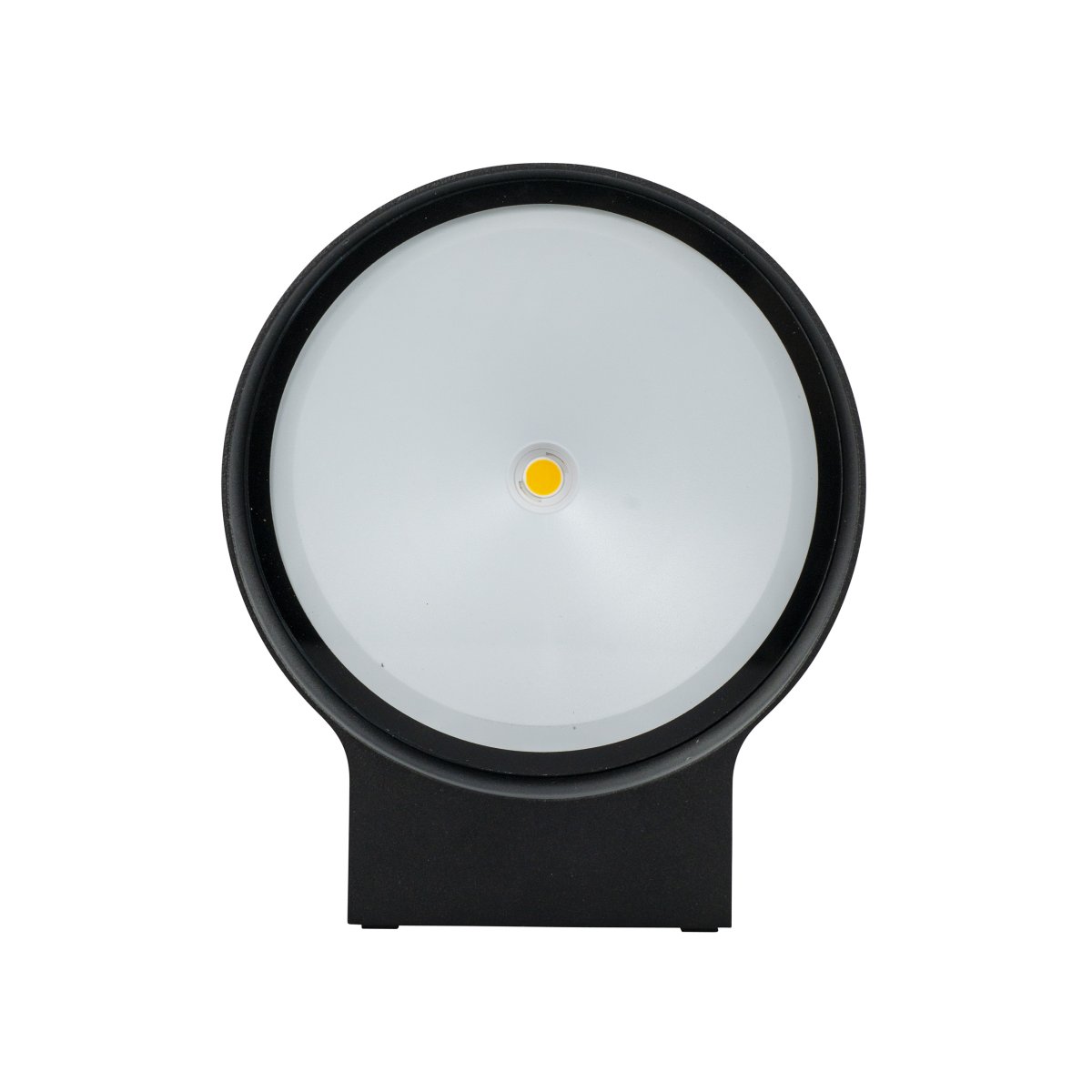 Neptun Svart utendørslampe Fra Dyberg Larsen - Med sin runde form sprer den et stort lysfelt som gj&oslash;r at den passer fint p&aring;; alle typer vegger.
