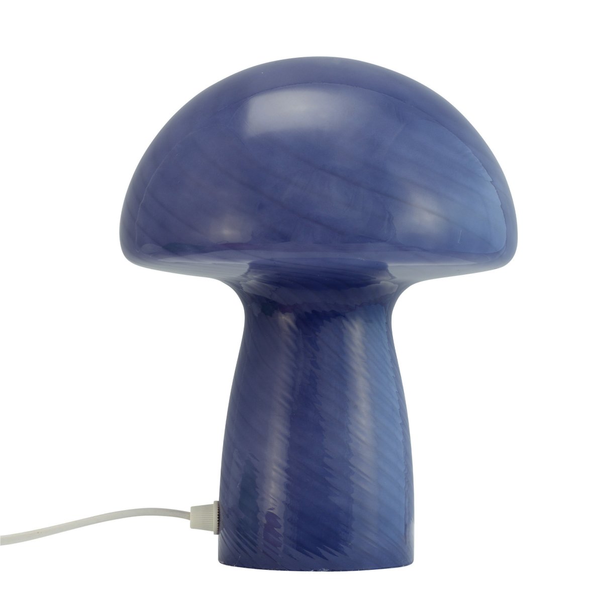 Jenny 23cm Blå bordlampe Fra Dyberg Larsen - Uansett om den er plassert p&aring; et sidebord, vinduskarm, nattbord eller skrivebord, er Jenny Mushroom bordlampen et perfekt tilbeh&oslash;r som fremhever hjemmet ditt med sin sjarm og eleganse.