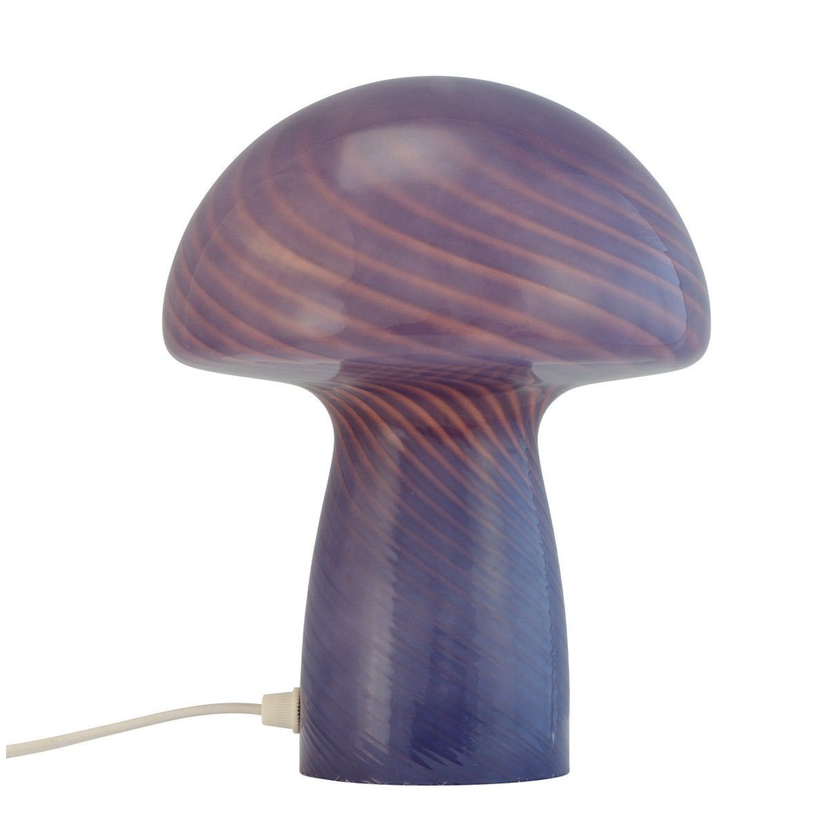 Jenny 23cm Blå bordlampe Fra Dyberg Larsen - Uansett om den er plassert p&aring; et sidebord, vinduskarm, nattbord eller skrivebord, er Jenny Mushroom bordlampen et perfekt tilbeh&oslash;r som fremhever hjemmet ditt med sin sjarm og eleganse.