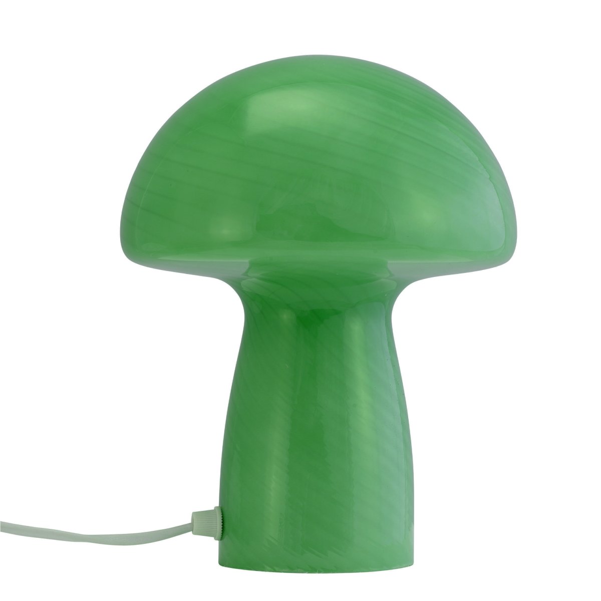 Jenny 23cm Grønn bordlampe Fra Dyberg Larsen - Uansett om den er plassert på et sidebord, vinduskarm, nattbord eller skrivebord, er Jenny Mushroom bordlampen et perfekt tilbehør som fremhever hjemmet ditt med sin sjarm og eleganse.