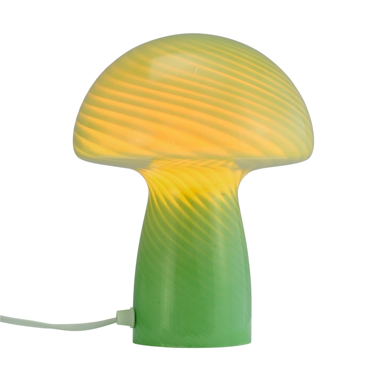 Jenny 23cm Grønn bordlampe Fra Dyberg Larsen - Uansett om den er plassert på et sidebord, vinduskarm, nattbord eller skrivebord, er Jenny Mushroom bordlampen et perfekt tilbehør som fremhever hjemmet ditt med sin sjarm og eleganse.