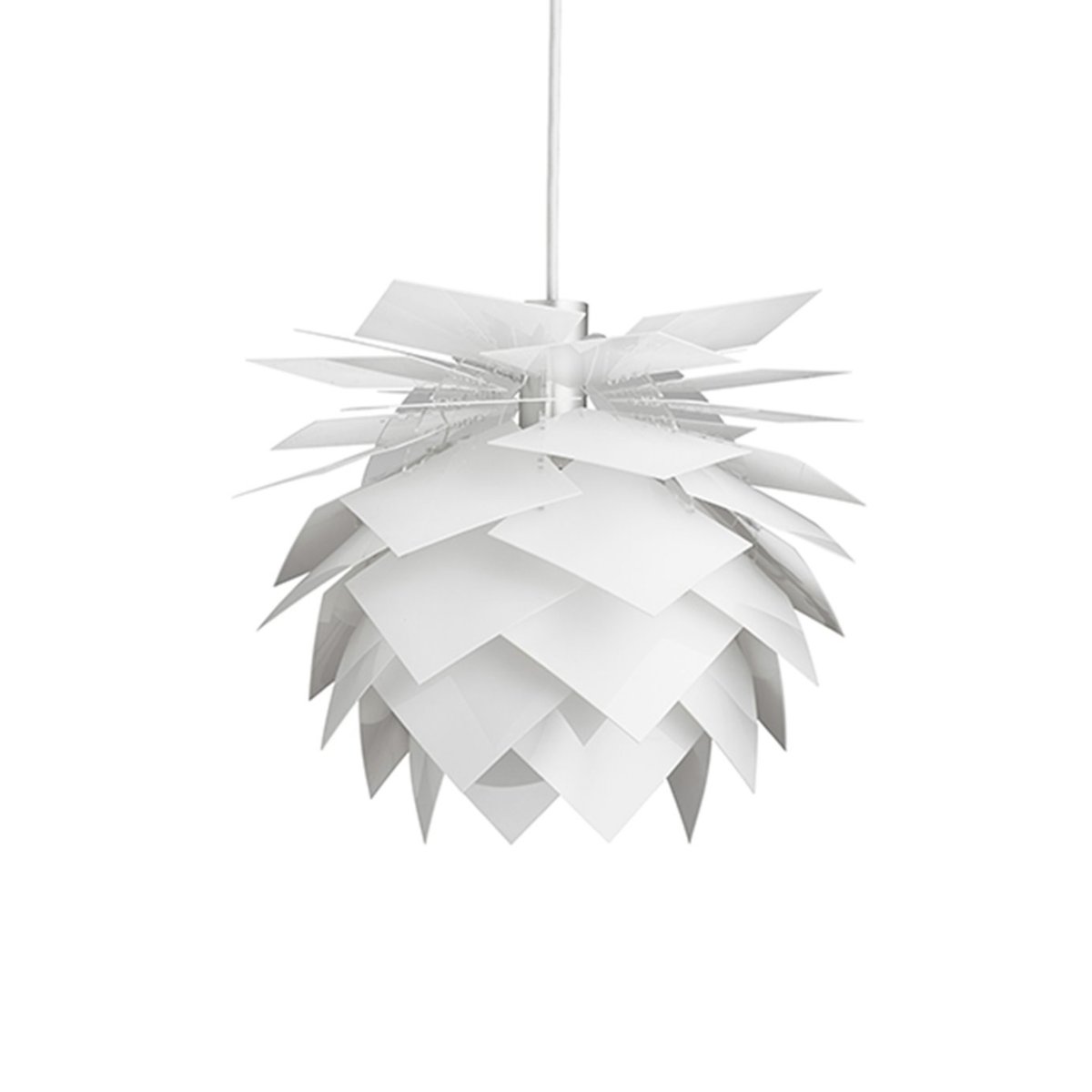 Zoom bilde av Pineapple Ø35 Hvit Taklampe Fra Dyberg Larsen - Ananas er et utmerket valg for de som leter etter en lampe som er like mye en interiørdetalj som en lyskilde.