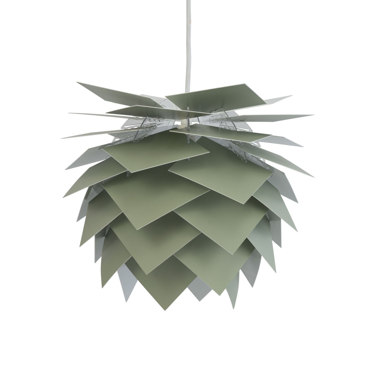 Illumin Ø35 Grønn Taklampe Fra Dyberg Larsen - Lampen leveres i en elegant svart boks med en unik Rosetta takkopp, en 3 meter lang stoffledning og deler som du enkelt kan montere selv.